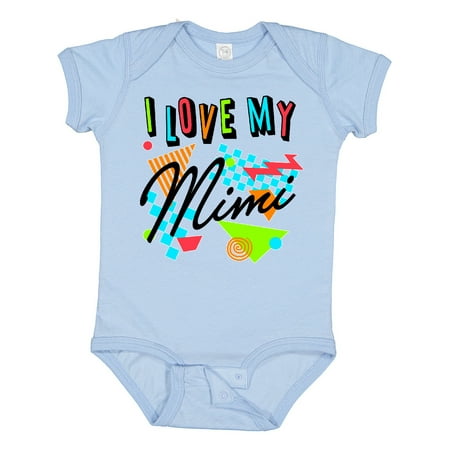 

Inktastic I Love My Mimi- 80s Retro Style Gift Baby Boy or Baby Girl Bodysuit