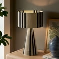 thumbnail image 4 of Modway Gia Handwoven Cotton Thread Striped or Plain Table Lamp in Black by Modway, 4 of 10