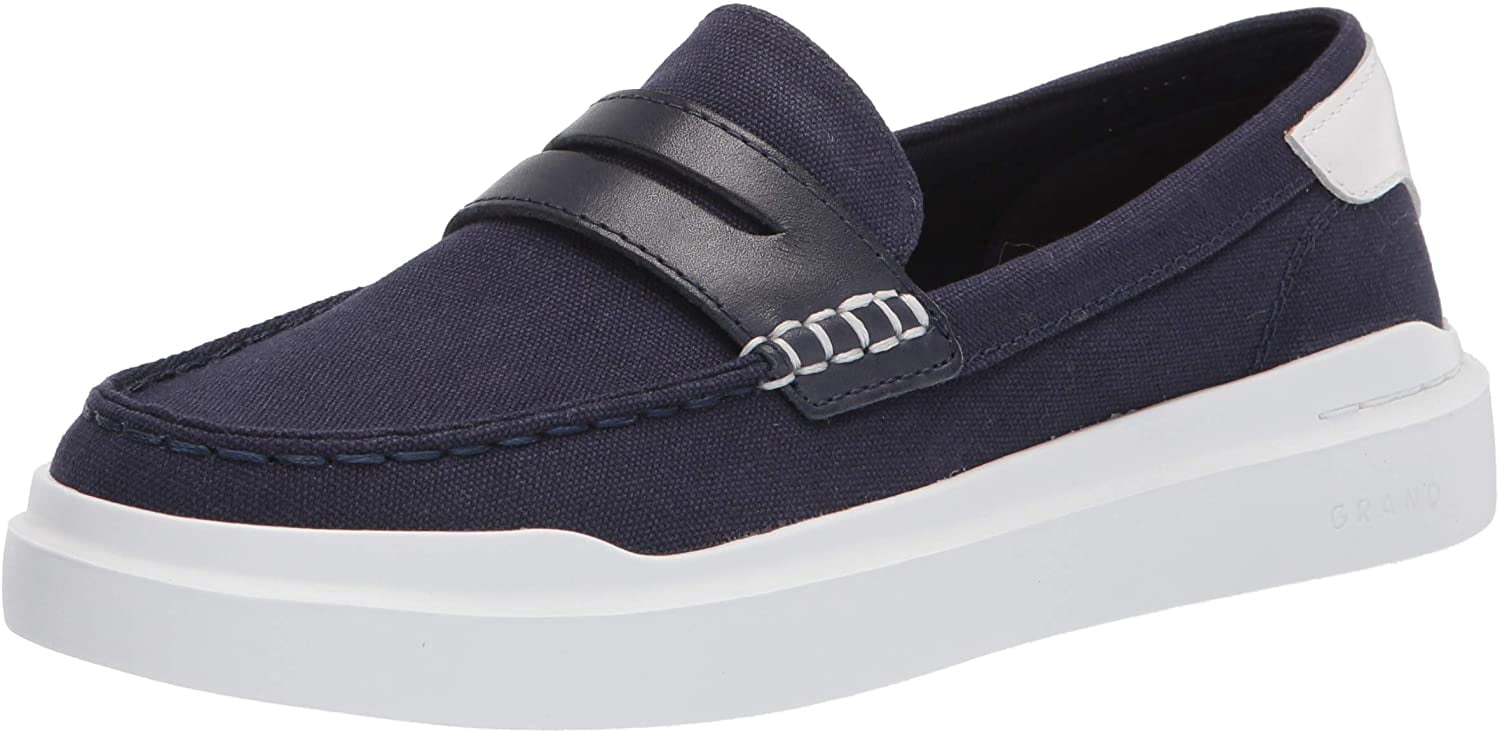 Cole Haan Grandpro Rally Women's Canvas Penny Loafers, Size: 5.5, Blue