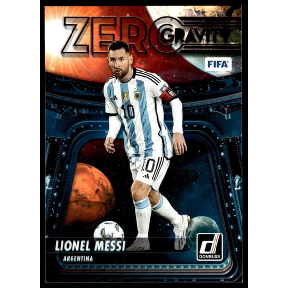 Tarjeta de fútbol Panini 2023-24 Donruss Zero Gravity Lionel Messi