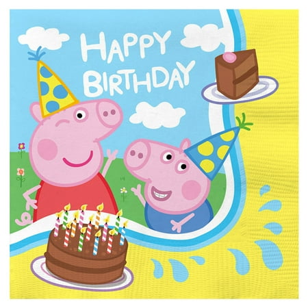 Peppa Pig Napkins - Peppa Pig Party Supplies 32 Count