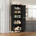 thumbnail image 2 of 71 Inch Tall Storage Cabinet, Kitchen Pantry Cabinet 5 Tier Bathroom Cabinet with 4 Doors Adjustable Shelves for Kitchen, Dining Room, Bathroom, 2 of 9