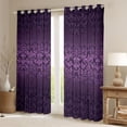 thumbnail image 2 of Manfei Damask Floral Black Out Curtains,Retro Baroque Flower Curtains Pack of 2 (42x63 Each),Purple Black Ombre Bedroom Curtains For Boys Kids,Microfiber Bedroom Decor, 2 of 6