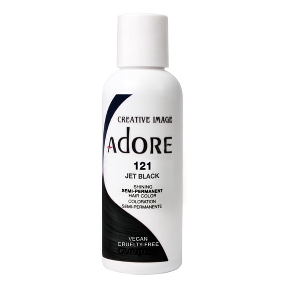 Adore Semi-Permanent Haircolor #121 Jet Black 4oz (Pack of 3)
