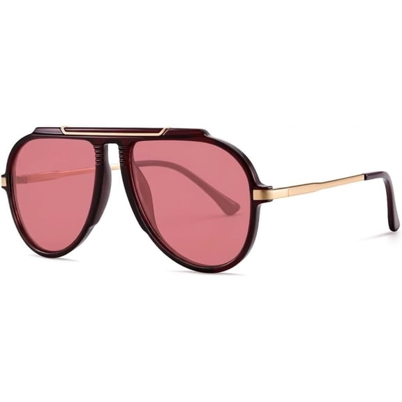 Avaitor Sunglasses for Women Men - 2026 Retro 70s Metal Sun Glasses Square Avaitors Shades