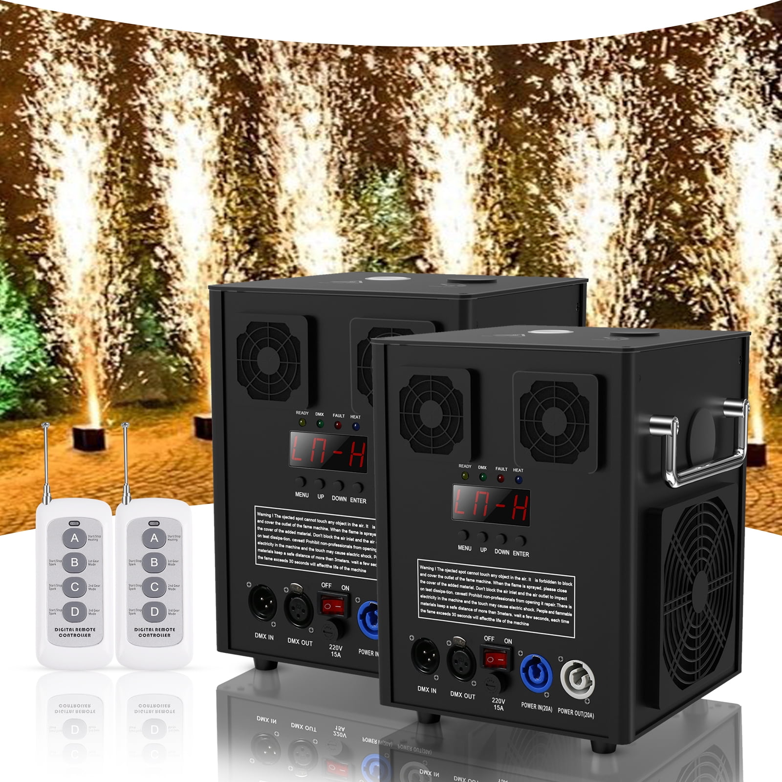 Cold Spark Machine 316FT Stage Equipment Special Effect Machine with Wireless Remote DMX
