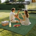 thumbnail image 4 of Dark Green Burlap Texture Outdoor Rug 5x8 Ft - Reversible Patio Rug Outdoor Camping Rugs, Farmhouse Vintage Green Washable Indoor Outdoor Area Rugs, Non-Slip Outdoor Carpet Runner for Deck/Porch, 4 of 8