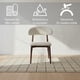 thumbnail image 3 of Ilios Innova | Paquete de 4 Sillas Dinamarca para Comedor, Tapizadas en Lino Español Color Beige con Respaldo Curvo Ergonómico y Estructura de Madera de Caucho Resistente, 3 of 9