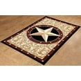 thumbnail image 2 of Furnish my Place 626 Star Gold Texas Western Star Decor Cowboy Area Rug Stain Resistant, Latex Backed Rugs, Gold (9'x13'), 2 of 4