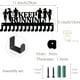 thumbnail image 2 of Perchero para medallas de carrera, organizador de medallas de metal negro de hierro, pequeño, para montar en la pared, con 14 ganchos para premiar a corredores, maratones, carreras, 11,4 x 5,1, 2 of 7