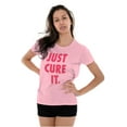 thumbnail image 4 of Breast Cancer Awareness Just Cure It Womens Slim Fit Graphic Tee Brisco Brands M, 4 of 5