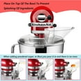 thumbnail image 2 of Pouring Shield for KitchenAid 4.5-5QT Mixer Bowl (Stainless Steel, Glass, Ceramic) - Secure Fit Splash Guard Compatible for KitchenAid Tilt-Head Stand Mixers and Dishwasher Safe, 2 of 5