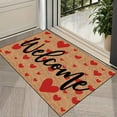 thumbnail image 7 of Aooww Valentine's Day Doormat Red Love Heart Welcome Floor Mat Non-Slip Entrance Door Rugs For Indoor Outdoor Home Bathroom Decor, Love Themed Home Decor, Valentine's Day Gifts For Couples,A, 7 of 7
