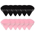 thumbnail image 1 of 12 Pieces Triangle Powder Puff Soft Makeup Puff for Face Loose Powder Cosmetic Foundation Sponge Wet Dry Makeup Tool Black/Pink, 1 of 5
