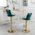 thumbnail image 3 of Bar Chair, Pure Gold Plated, Unique Design，360 Degree Rotation, Adjustable Height，Suitable for Dinning Room and Bar，Set of 2, 3 of 10