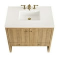 thumbnail image 4 of James Martin Vanities 36" Single Vanity, Light Natural Oak w/ 3 CM White Zeus Top, 4 of 8