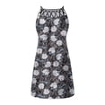 thumbnail image 4 of SMihono Robe d'Été Boho pour Femmes Grande Taille Mode Féminine Col Rond Sans Manches Imprimé Bretelles Robe, 4 of 4