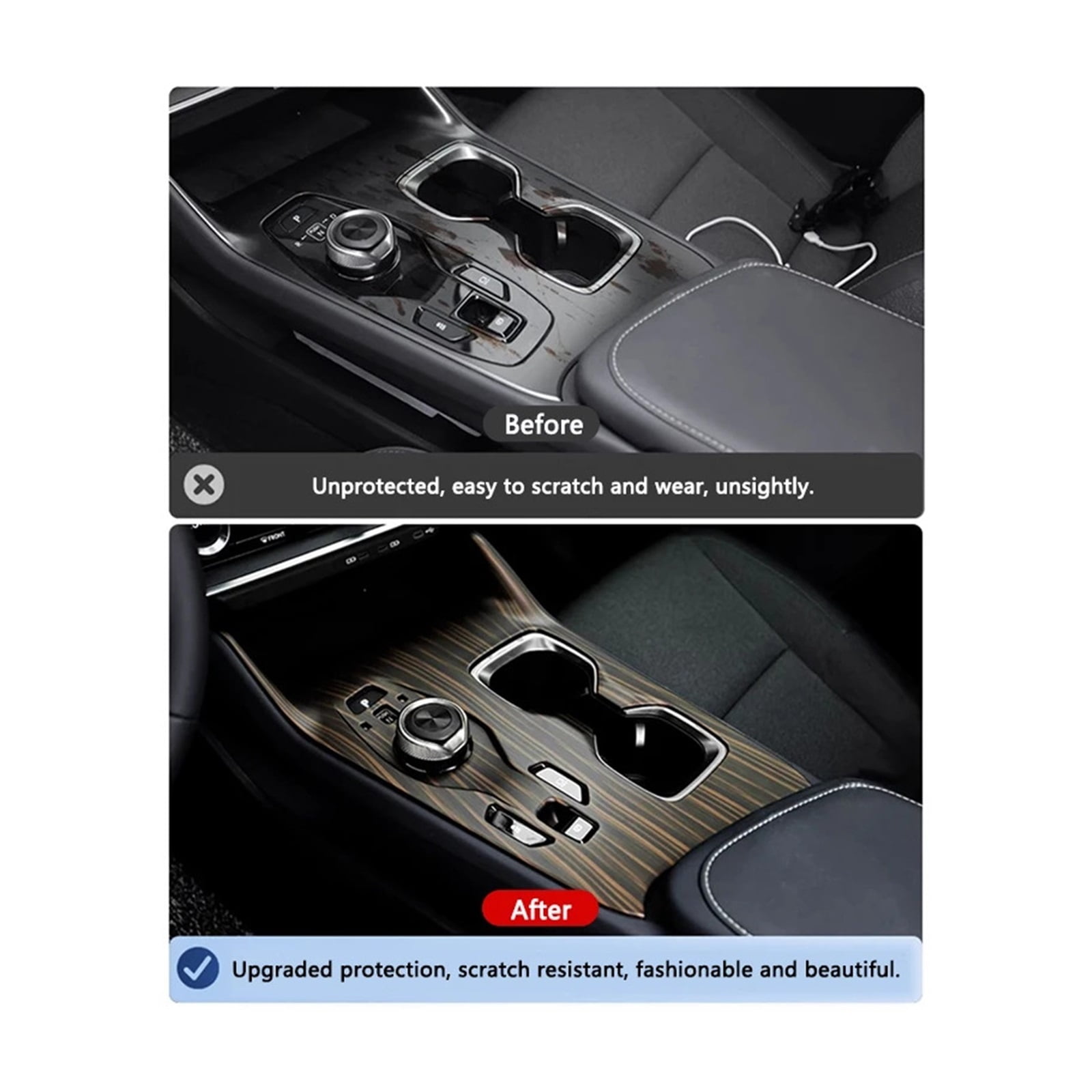 IRNUDENY Car Gear Shift Panel Decorative Sticker ABS Central Gear Panel Cover Trims Compatible for Lexus RZ 450e 2023 Interior Accessories