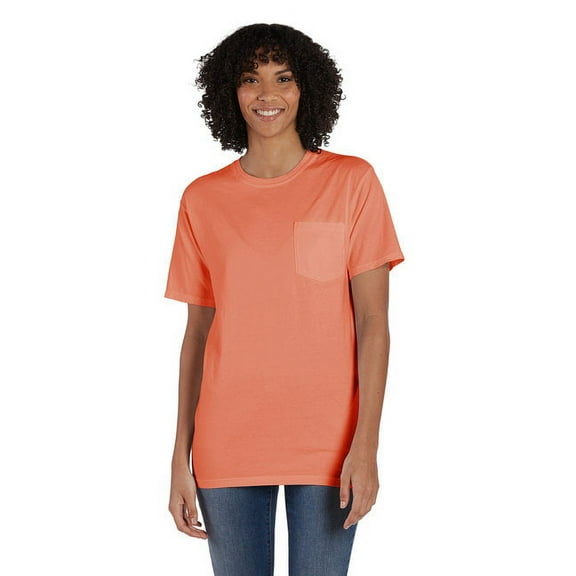 GDH150 Hanes Unisex Comfort Wash Garment Dyed Short Sleeve Pocket Tee Clay XL