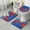 Blue Red Gold, variant on Blue Red Gold Marble Pattern Bathroom Rugs Sets 3 Piece,Toilet Cover Set,Absorbent Non Slip Bathroom Mats Sets with U-Shaped Contour Rug Toilet Rug Set