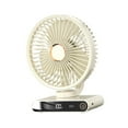 thumbnail image 3 of Ventilador de escritorio portátil con refrigeración personal, pantalla digital, 5 velocidades ajustables Blanco, 3 of 9