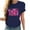 QR1_Navy, variant on VKOYWKM Pink Ribbon T-Shirts Women Breast Cancer Breast Cancer T-Shirt Inspirational Breast Cancer Graphic Tees Casual Crew Neck Short Sleeve Fight Cancer Tops