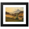 thumbnail image 2 of Friedrich Loos 14x12 Black Modern Framed Museum Art Print Titled - Summer Landscape in the Mountains (1839), 2 of 5