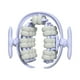 thumbnail image 3 of Rodillo de masaje de 40 ruedas, masajeador de fascia, portátil, práctico rodillo de piernas desmontable para pantorrillas, brazos, deportes en casa y Azul, 3 of 8