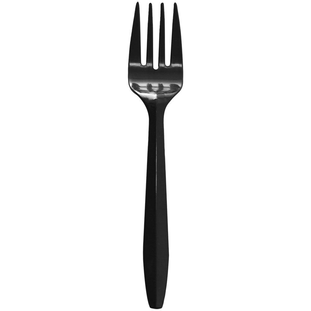 Lollicup U2000B Karat Medium-Weight Disposable Fork, 5.7' Length, Black (Pack of 1000)