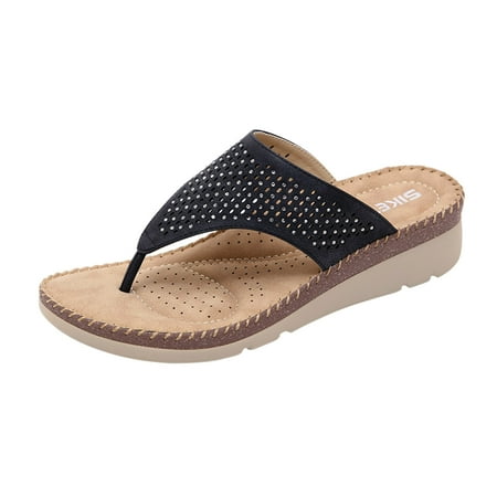 

Gzztg Sandals Women Women S Ladies Fashion Casual Shoes Outdoor Flip Flops Beach Wedges Womens Sandles