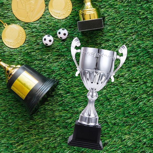 Premio Trofeos Premio, Trofeo pequeño para niños, Trofeo Copa Premio para celebraciones, Partido de de fútbol de fútbol Favores de Plata S Hugo Trofeo de premio