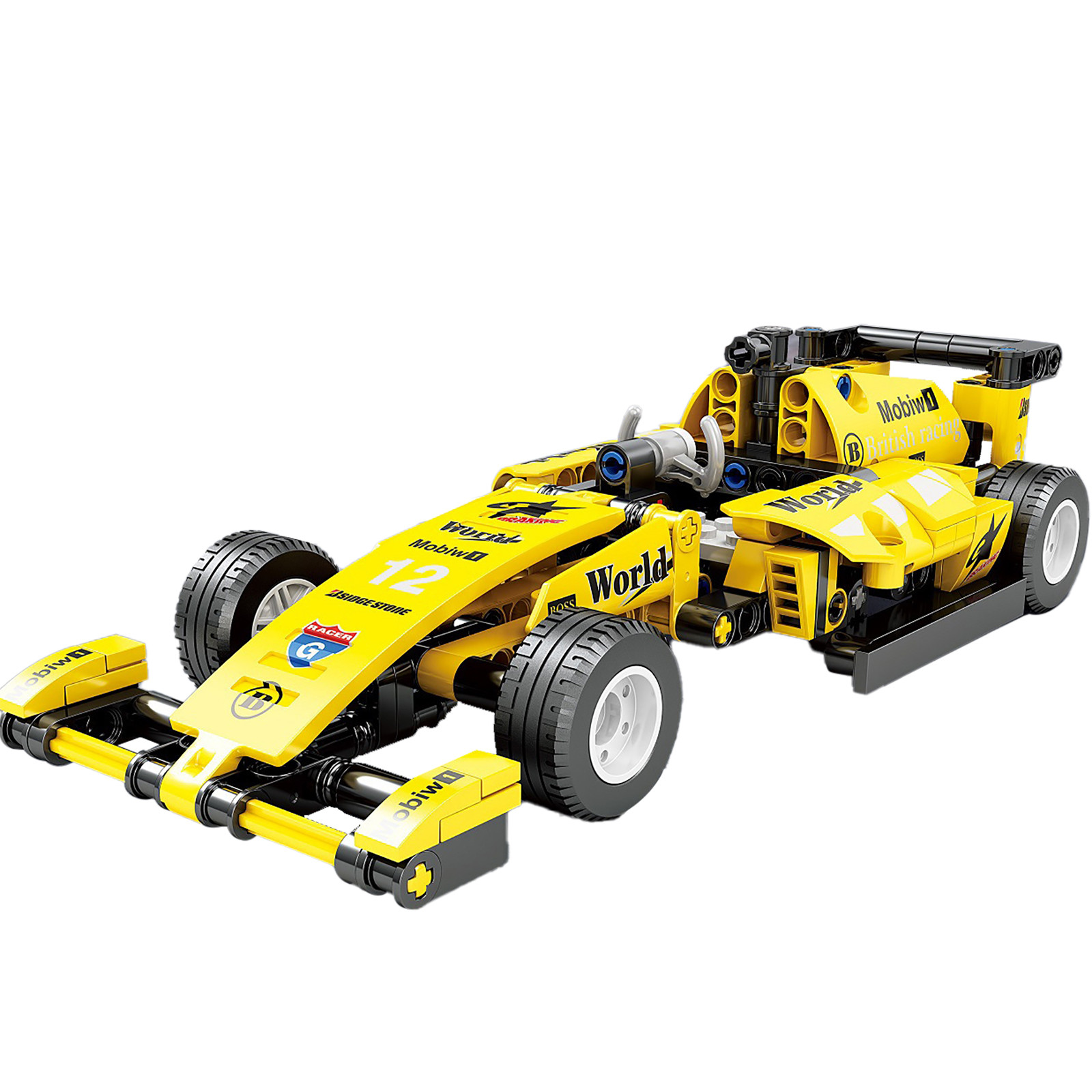 Racing Car Building Blocks And Engineering Toy, Child Collectible Model