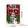thumbnail image 4 of JOOCAR Merry Christmas Plaid Garden Flag with Snowman and Trees for Winter Christmas Home Outdoor Garden Yard Door Decor 12x18 inch, 4 of 5