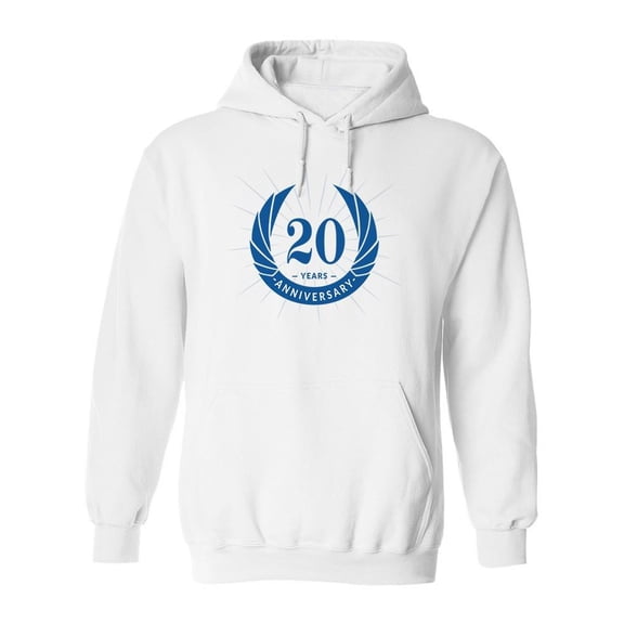 20 Years Anniversary. Hoodie Men -Image by Shutterstock, Male Small