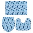 thumbnail image 2 of Summer Marine Life Bathroom Rugs Set Ocean Octopus Sharks Starfish White Bubble Non Slip Absorbent Soft Bath Mats 3 Piece Set with Bathroom Rug, U-Shaped Floor Mat, Toilet Seat Cover Small Size, 2 of 9