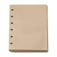 thumbnail image 1 of WHEANG Notebooks for School 80 Sheets Notebook Refill Inner A6 Paper Pages Vintage Retro Kraft Paper One Size Brown, 1 of 2