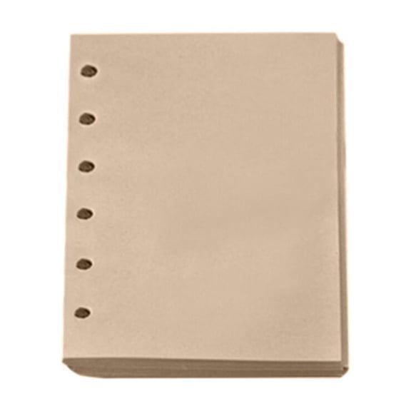 cpengpj Clearance 80 Sheets Notebook Refill Inner A6 Binder Refills Paper for Binders Planner Traveller Journal Notebook Dairy, Vintage Kraft Paper