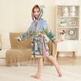thumbnail image 4 of FORMRS Niños Bathrobe Unisex Hooded Robe Soft Plush Pajamas Sleepwear, Size 7-9T, Yellow Window, 4 of 7