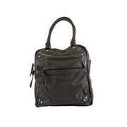 Bebe Rose BH501-GRAY Faux Leather Handbag Tote, Gray