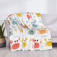 thumbnail image 4 of Throw Blanket for Couch Sofa and Bed, Colorful Crabs Soft Plush Throw Blanket, Fuzzy Cuteness Comfy Warm Washable Flannel Blanket Throws for All Season, 4 of 8