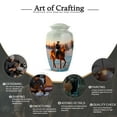 thumbnail image 6 of KARYLIZ Horse Polo Urns&nbsp;For Human Ashes Adult Man, Large Cremation Urn for Ashes Adult Male, Ash Urns, Sunset Decorative Urn for Female, Snow Blue Funeral Urns for Child, 6 of 7