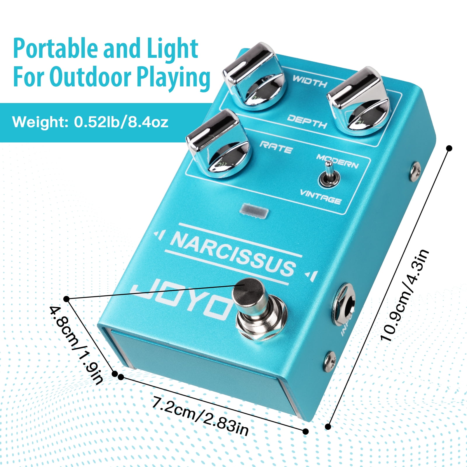 JOYO R-22 Chorus Guitar Effect Pedal Multiple Chorus Effects Modern/Vintage True Bypass