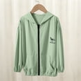 thumbnail image 5 of Atogsazn Kids Girls Sunscreen Jacket Lightweight Long Sleeve Zip Up Hoodies Sun Protection Outwear Clothing 04-Mint Green 10-11 Years Fashion, 5 of 8