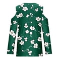 thumbnail image 5 of Fznquz Womens Blouses Plus Size Long Sleeve Off Shoulder Fall Green Tops Crewneck Floral Casual Woman Shirts, 5 of 5