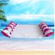 thumbnail image 4 of 2 uds fila flotante inflable de red colgante para piscina plegable-hamaca a rayas-rosa roja (cilindro de aire) Ormromra CPB-DE-WX360-3, 4 of 5