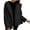 Black, variant on Women's Suit Collar Plush Coat Top Women's Coat Winter New Artificial Wool