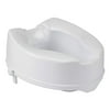 Drive Medical Raised Toilet Seat Without Lid, With Lock, Standard Seat, 6 Inch Rise