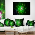 thumbnail image 3 of Designart Green Fractal Space Circles - Abstract Throw Pillow - 18x18, 3 of 4