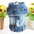 thumbnail image 6 of Pet Dog Cat Blue Denim Jeans Jacket Coat Vest, 6 of 10