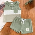 thumbnail image 2 of TOWED22 Baby Boy Shark Print Summer Clothes Short Sleeve T-Shirt Shorts Casual Outfit Green,12-18 M, 2 of 9